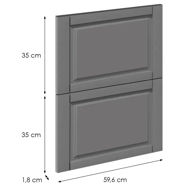 Előlap szekrény Luxeo F13-D60S2_D60S2+1_D60IN-AX hampton dark grey,2