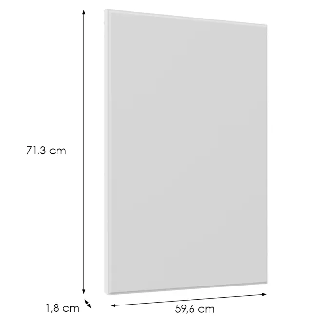 Előlap szekrény Luxeo F16-D60FZW vékony keret white,2
