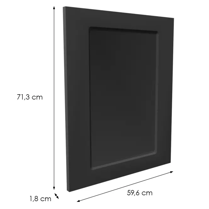 Előlap szekrény Luxeo F15-D60FZW keret black,2