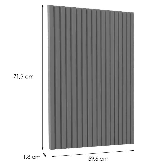 Előlap szekrény Luxeo F14-D60FZW ryfla dark grey,2