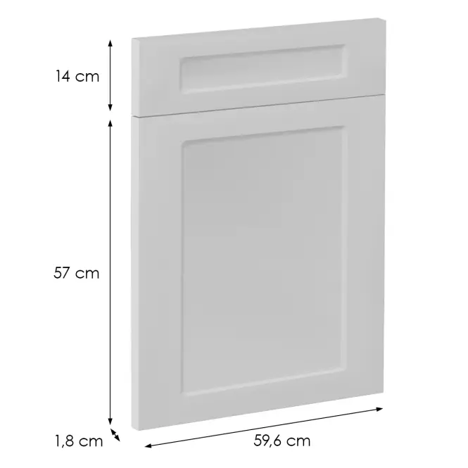 Előlap szekrény Luxeo F15-D60S1-AX keret white