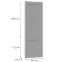 Előlap szekrény Luxeo F15-D60ZL_D60R keret grey,2