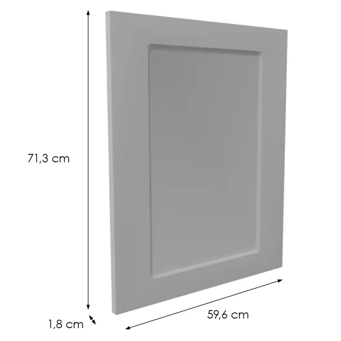 Előlap szekrény Luxeo F15-D60ZS-AX keret grey,2