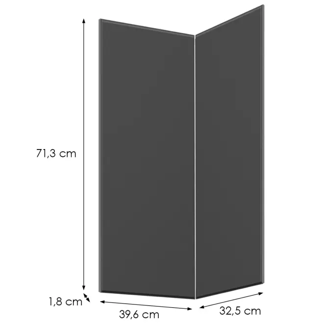 Előlap szekrény Luxeo F16-D90N vékony keret dark grey,2