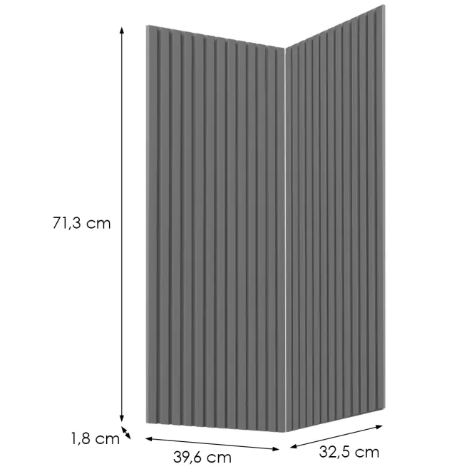 Előlap szekrény Luxeo F14-D90N ryfla dark grey
