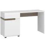 Íróasztal Linate típus 80 1D-1S fehér alpesi/trüffel/mdf fehér L