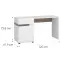 Íróasztal Linate típus 80 1D-1S fehér alpesi/trüffel/mdf fehér L,2
