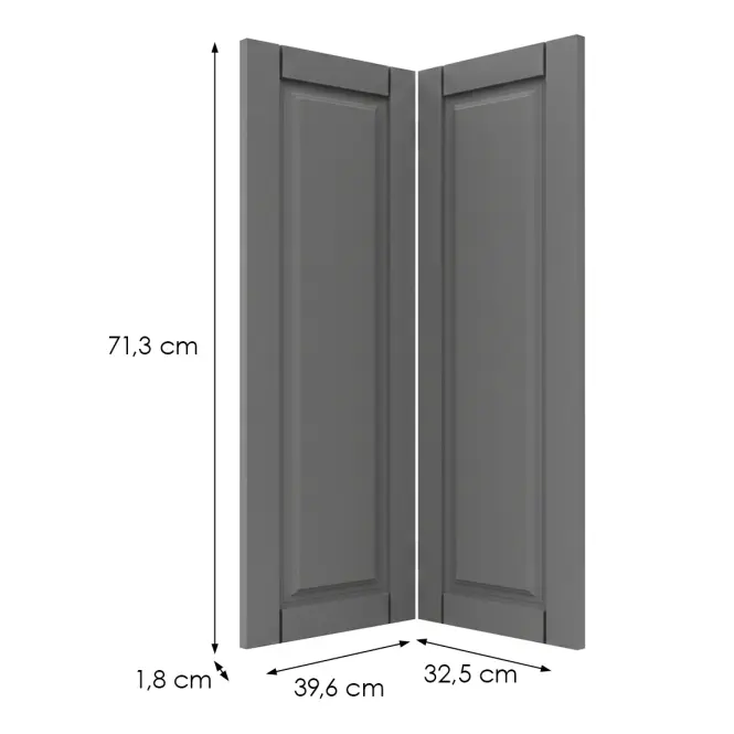 Előlap szekrény Luxeo F13-D90N hampton dark grey,2