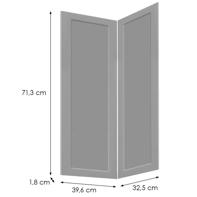 Előlap szekrény Luxeo F15-D90N keret grey,2