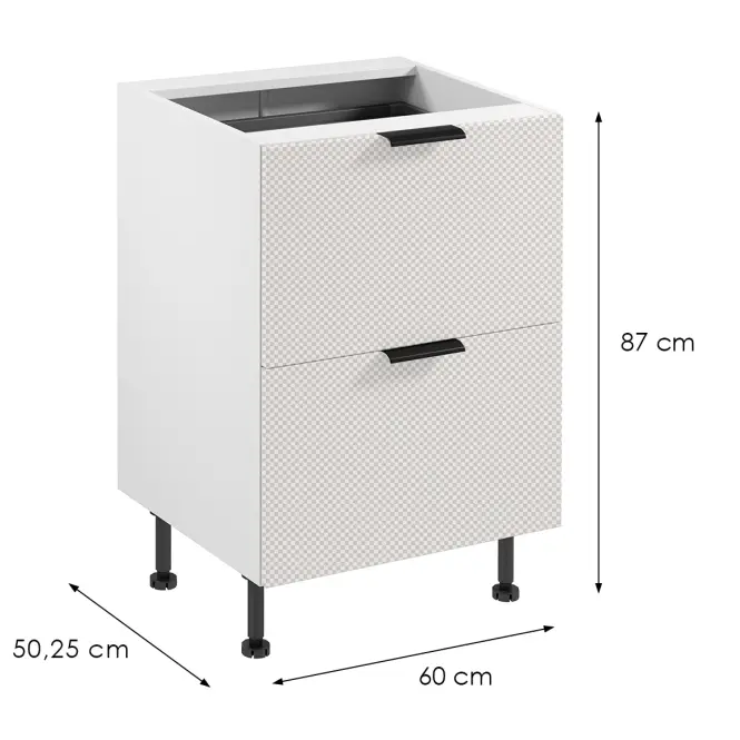 Korpusz Luxeo K04-D60S2+1-AX white,2
