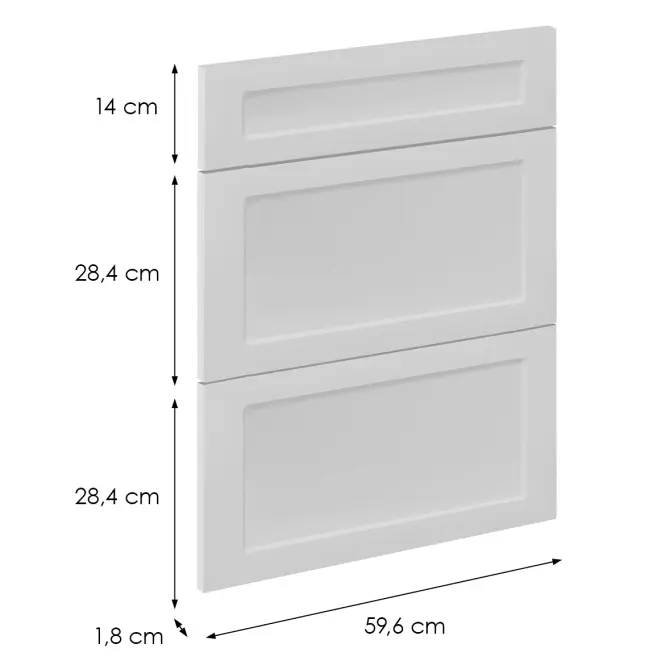 Előlap szekrény Luxeo F15-D60S3-AX keret white,2