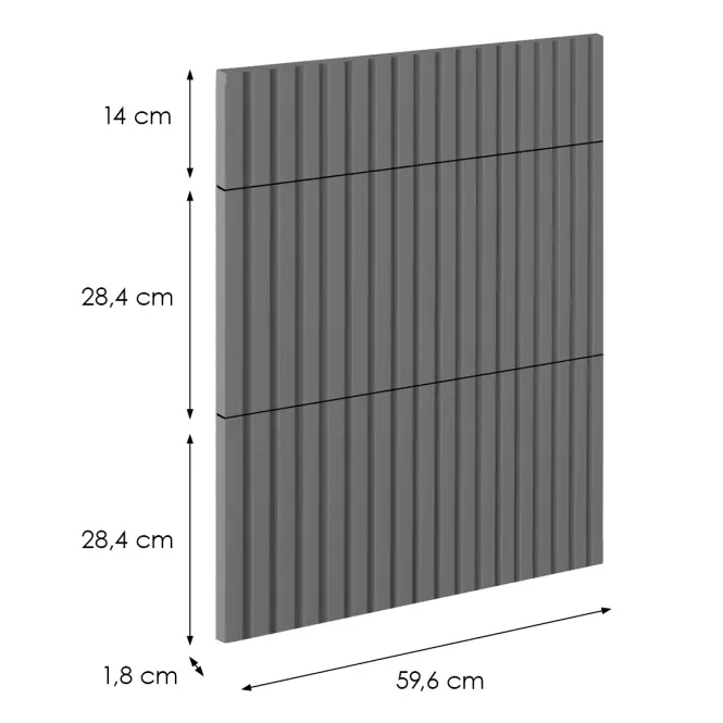 Előlap szekrény Luxeo F14-D60S3-AX ryfla dark grey,2