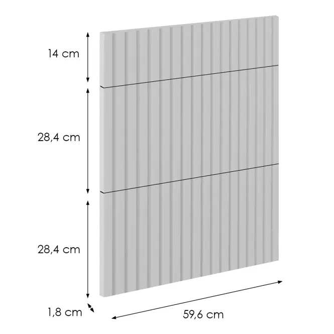 Előlap szekrény Luxeo F14-D60S3-AX ryfla white,2
