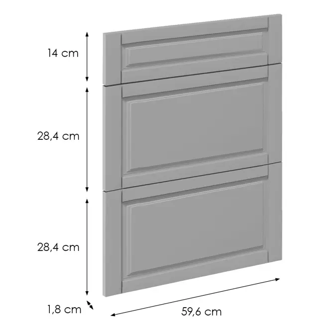 Előlap szekrény Luxeo F13-D60S3-AX hampton grey,2