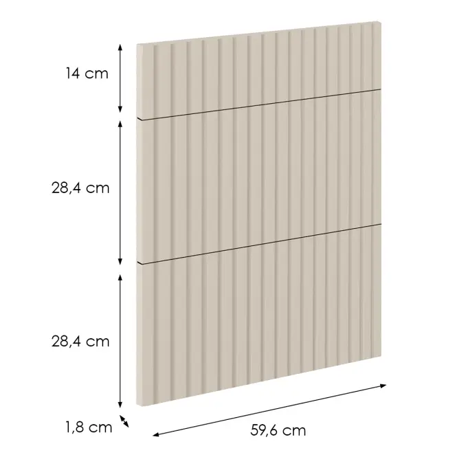 Előlap szekrény Luxeo F14-D60S3-AX ryfla kasmír