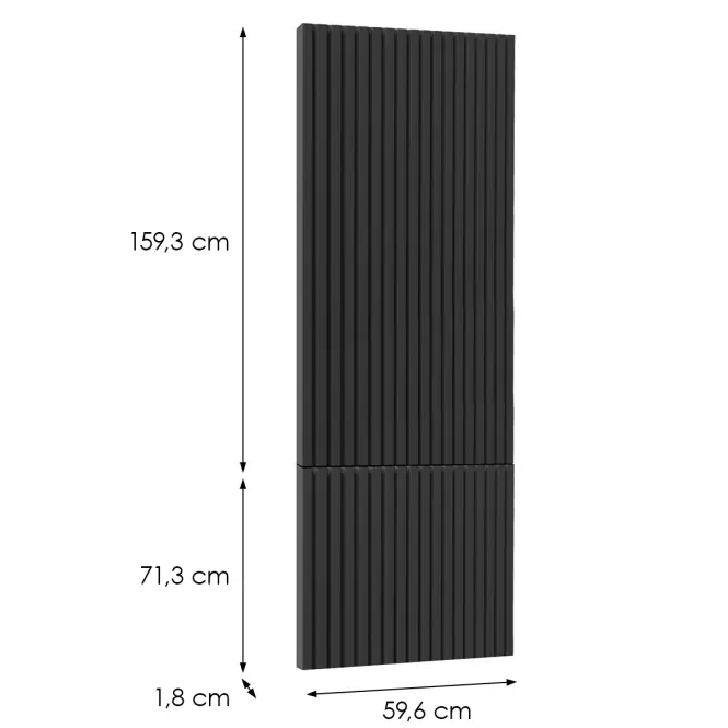 Előlap szekrény Luxeo F14-D60T-AX ryfla black,2