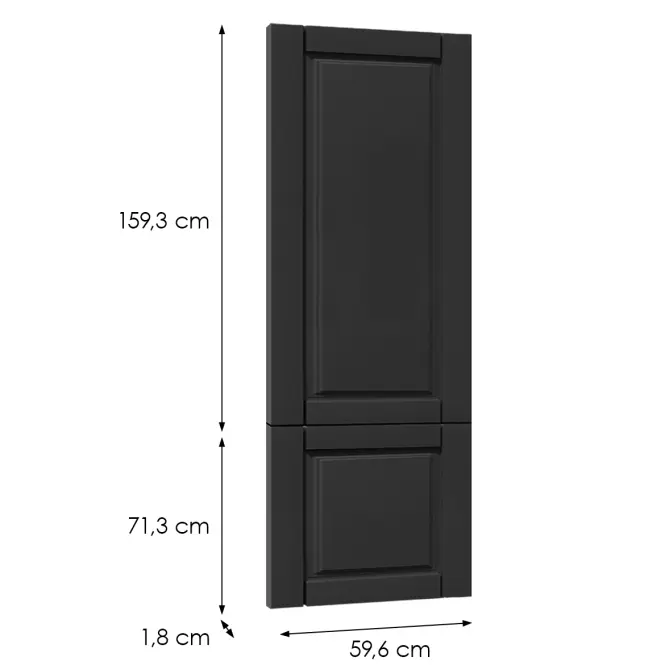 Előlap szekrény Luxeo F13-D60T-AX hampton black