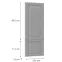 Előlap szekrény Luxeo F13-D60T-AX hampton grey,2