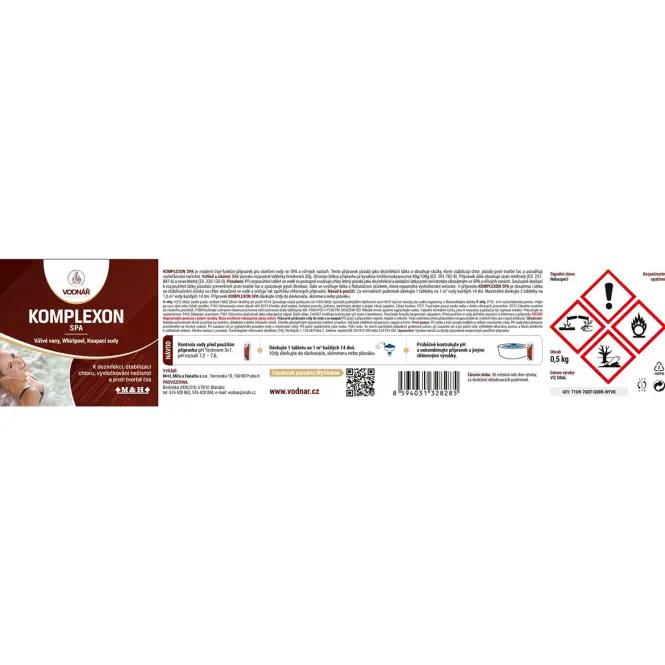 Vodnar Tabletta Komplexon SPA 0,5 kg
