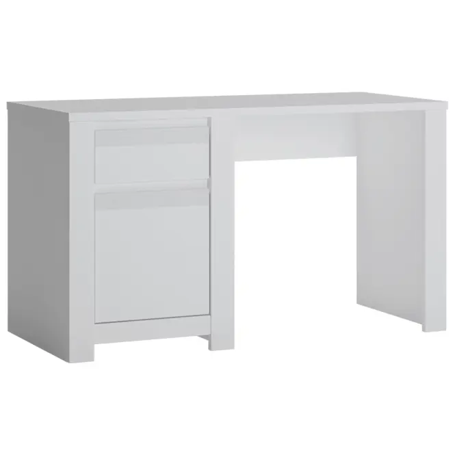 Íróasztal Novi NVIB01 1D1S fehér alpin/pvc fehér szupermat