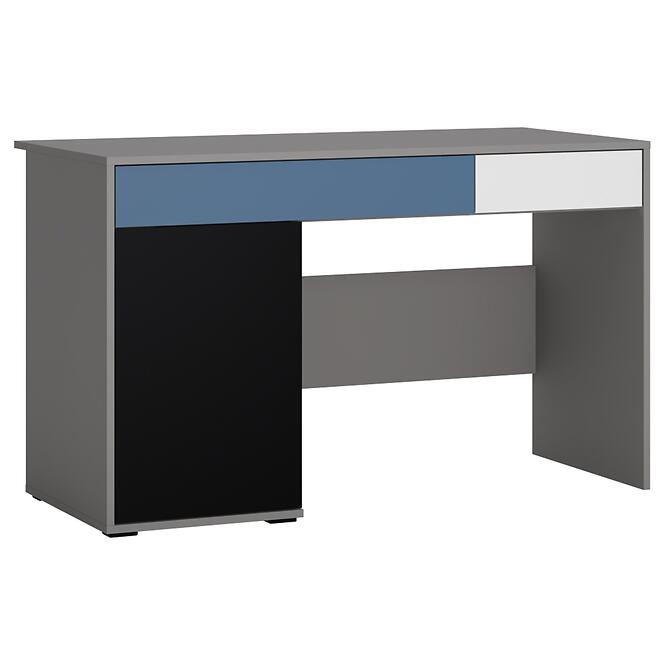 Íróasztal Laser LASB01B 1D2S platina szürke/fekete gyöngy/fehér alpesi