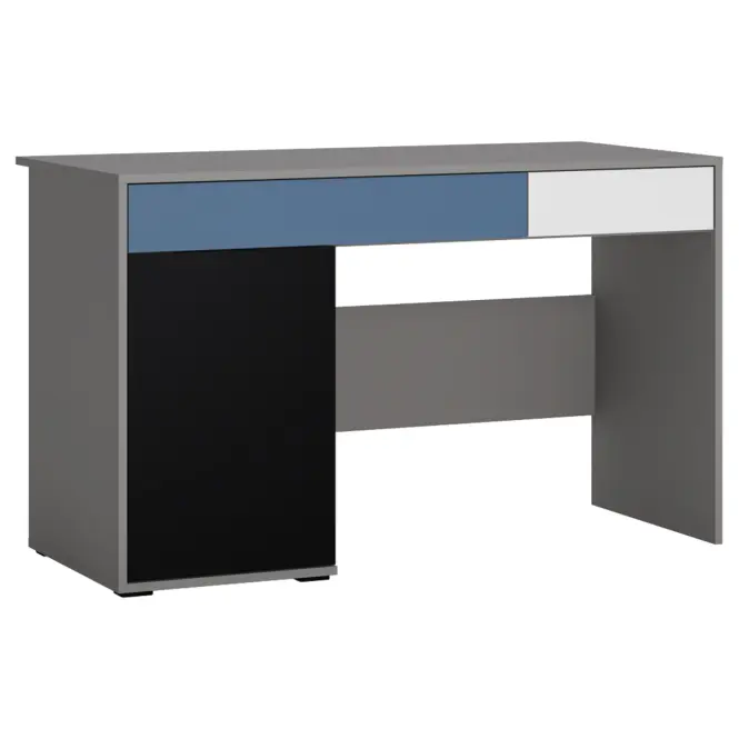Íróasztal Laser LASB01B 1D2S platina szürke/fekete gyöngy/fehér alpesi