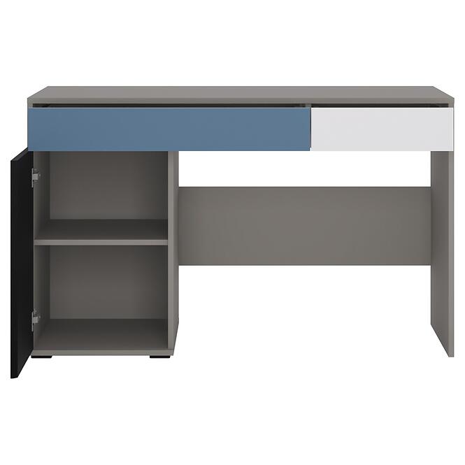 Íróasztal Laser LASB01B 1D2S platina szürke/fekete gyöngy/fehér alpesi