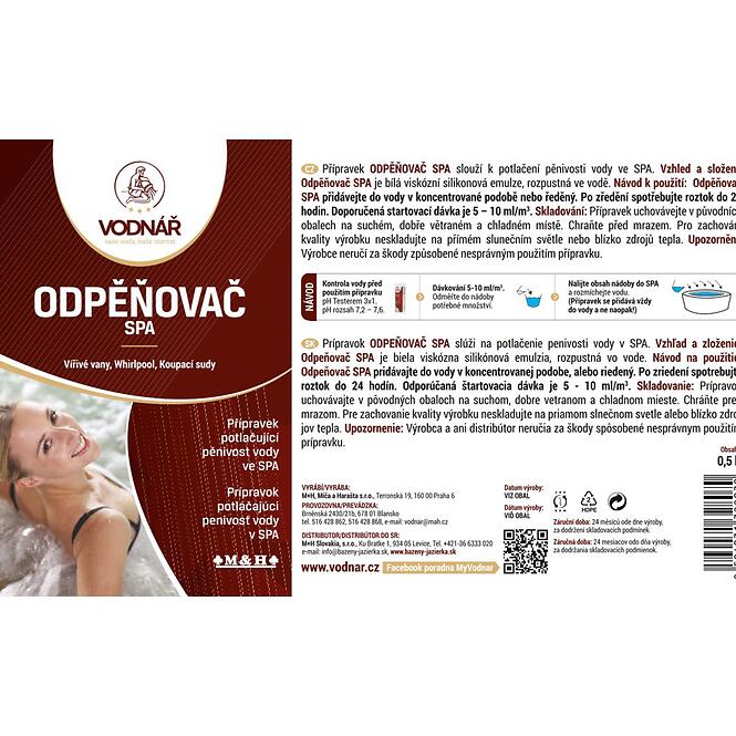 Vodnar SPA tisztító 0,5l