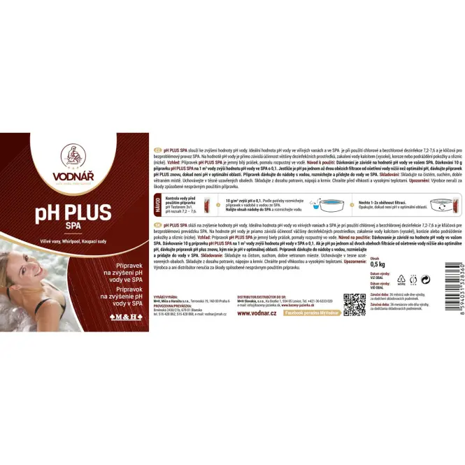 Vodnar pH+ SPA 0,5 kg