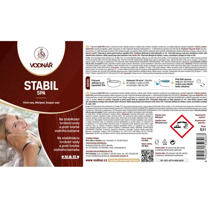 Vodnar SPA stabilizátor 0,5l