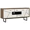 Komód Brolo BROK01 2D2S tölgy catania/fekete gyöngy/mdf fehér HG