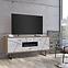 Komód Brolo BROK01 2D2S tölgy catania/fekete gyöngy/mdf fehér HG,4