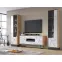 Komód Brolo BROK01 2D2S tölgy catania/fekete gyöngy/mdf fehér HG,5