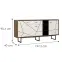 Komód Brolo BROK06 3D1S tölgy catania/fekete gyöngy/mdf fehér HG,2