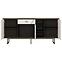 Komód Brolo BROK06 3D1S tölgy catania/fekete gyöngy/mdf fehér HG,4