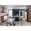 Komód Brolo BROK06 3D1S tölgy catania/fekete gyöngy/mdf fehér HG,9