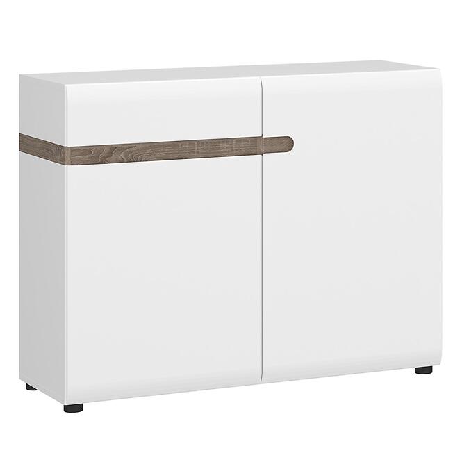 Komód Linate típus 35 2D-1S fehér alpesi/szarvasgomba/mdf fehér L