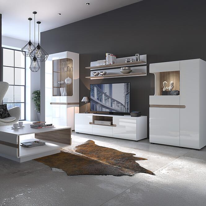 Komód Linate típus 35 2D-1S fehér alpesi/szarvasgomba/mdf fehér L