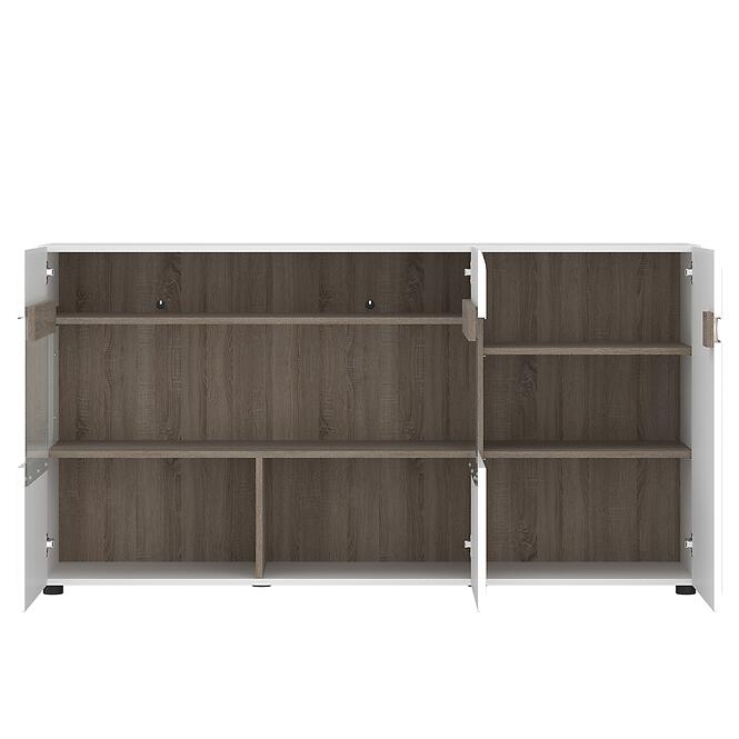 Komód Linate típus 42 3D sz fehér alpesi/szarvasgomba/mdf fehér L