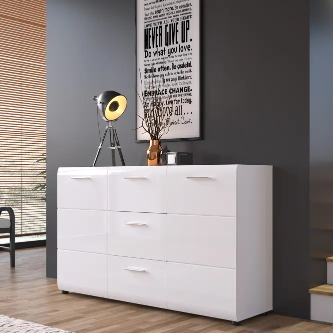Komód Merano MEOK01 2D3S fehér alpesi/PVC fehér L