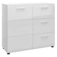 Komód Merano MEOK02 1D3S fehér alpesi/PVC fehér L