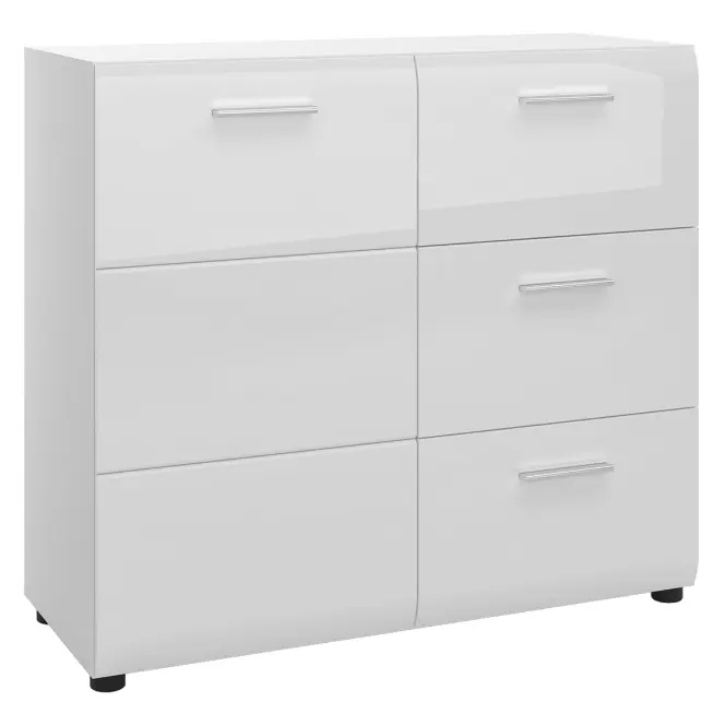 Komód Merano MEOK02 1D3S fehér alpesi/PVC fehér L