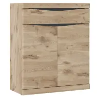 Komód Twist SUMGK1 2D1S tölgy viking/antracit/PVC tölgy viking