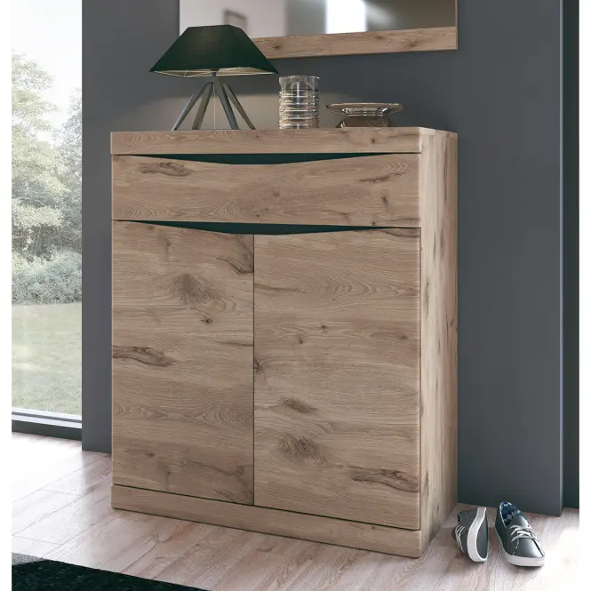 Komód Twist SUMGK1 2D1S tölgy viking/antracit/PVC tölgy viking