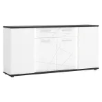 Komód Venezia VENK02 4D2S fehér alpesi/tölgy vicenza fekete/mdf fehér L