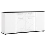 Komód Venezia VENK02 4D2S fehér alpesi/tölgy vicenza fekete/mdf fehér L