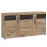 Komód Grano GRNK01 3D1S tölgy viking/pvc tölgy viking/pvc szürke terület