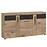 Komód Grano GRNK01 3D1S tölgy viking/pvc tölgy viking/pvc szürke terület