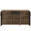 Komód Grano GRNK01 3D1S tölgy viking/pvc tölgy viking/pvc szürke terület,3