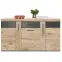 Komód Grano GRNK01 3D1S tölgy viking/pvc tölgy viking/pvc szürke terület,4